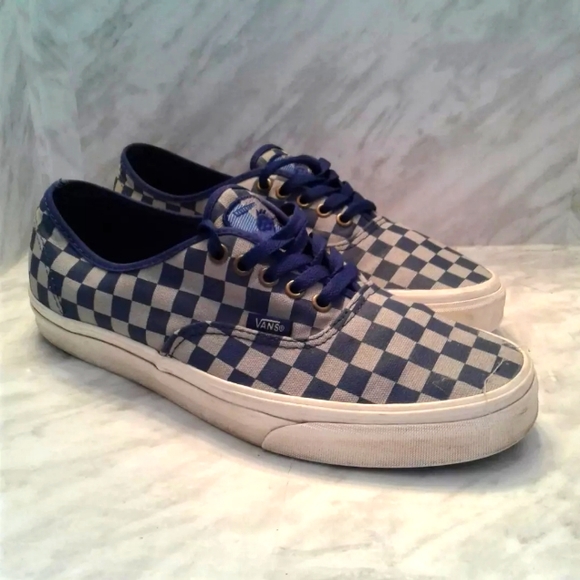 Vans Authentic Harry Potter Ravenclaw BLUE GREY checker-board mens sz 10.5 - Picture 2 of 8